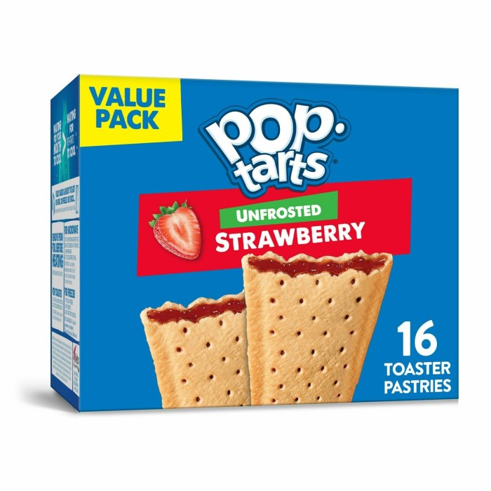 Unfrosted strawberry pop tarts nutrition facts