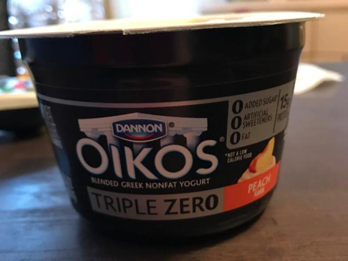 Oikos peach yogurt nutrition facts