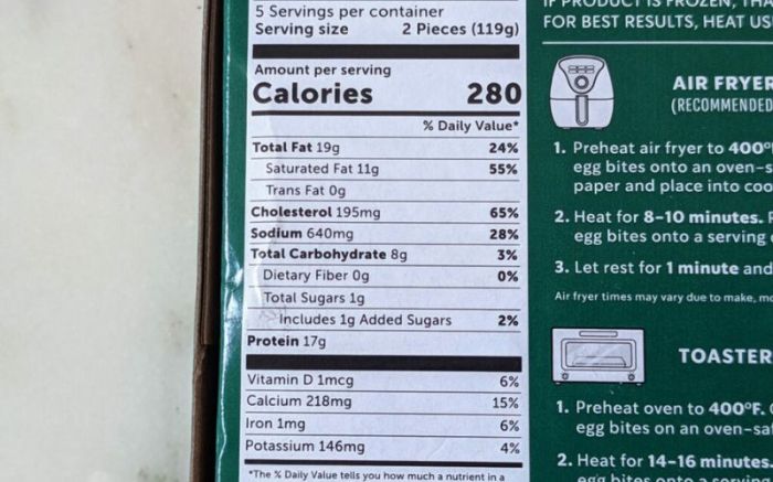 Starbucks nutrition egg bites