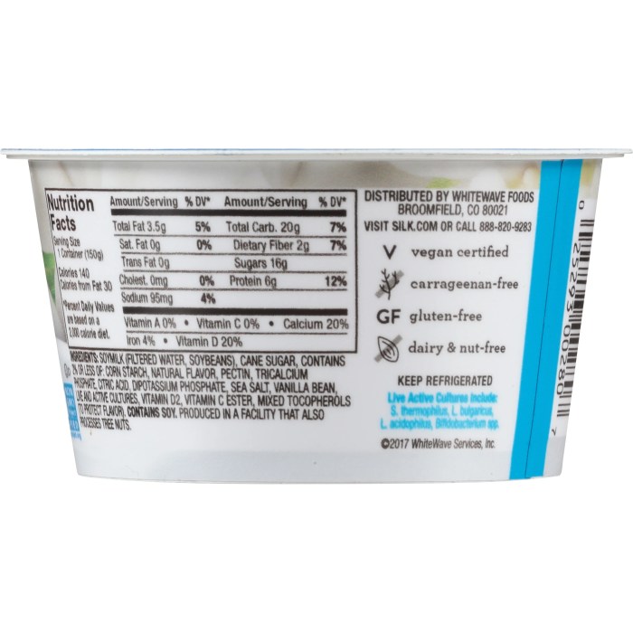 Silk yogurt nutrition facts