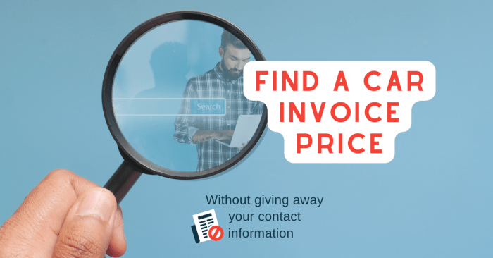 Find new car invoice price